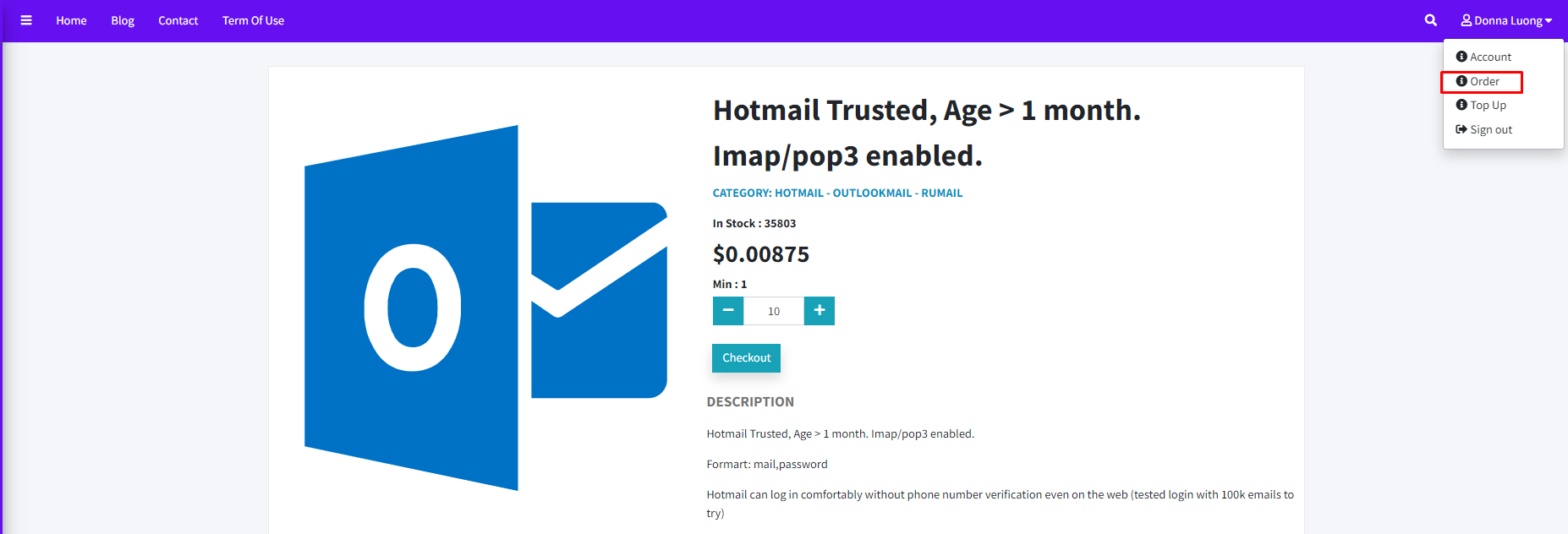 order - hotmail accounts for sale