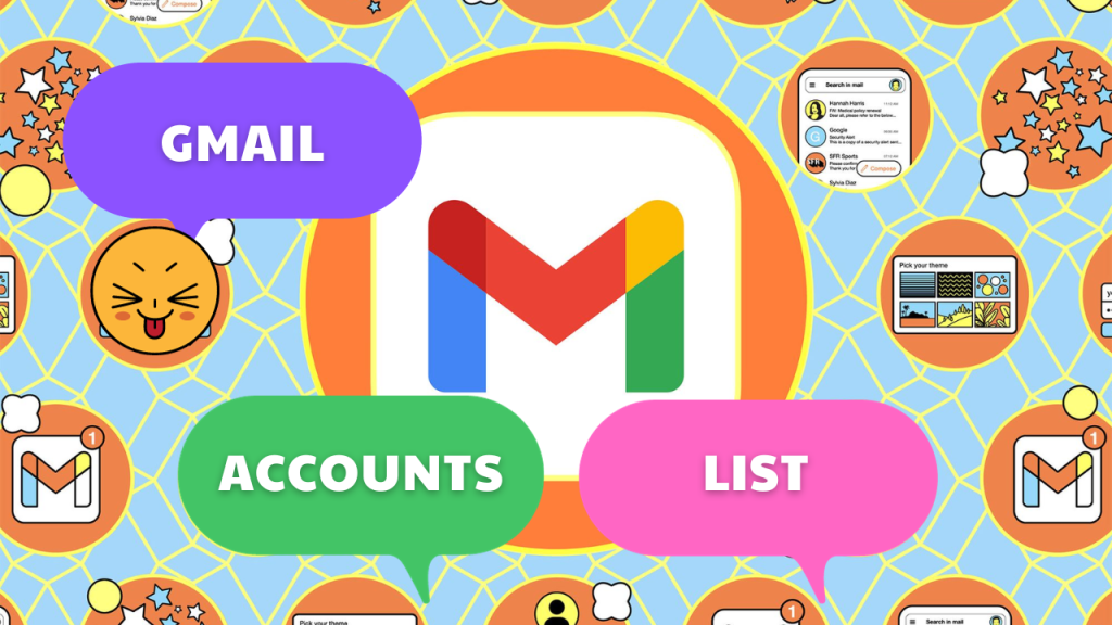 gmail accounts list